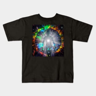 Spirit emerges from fire circle Kids T-Shirt